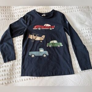 Polarn O. Pyret Navy Long Sleeve Tee with Car Print